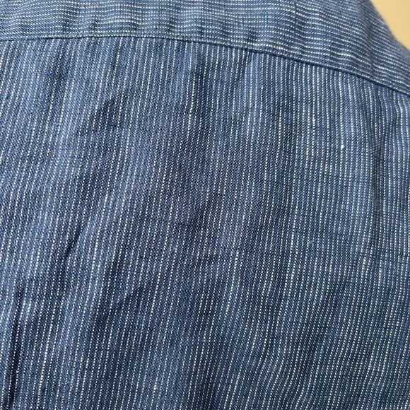 UNTUCKit Wrinkle-Resistant Linen Short-Sleeve Cameron Shirt Blue Size Medium - Picture 8 of 11